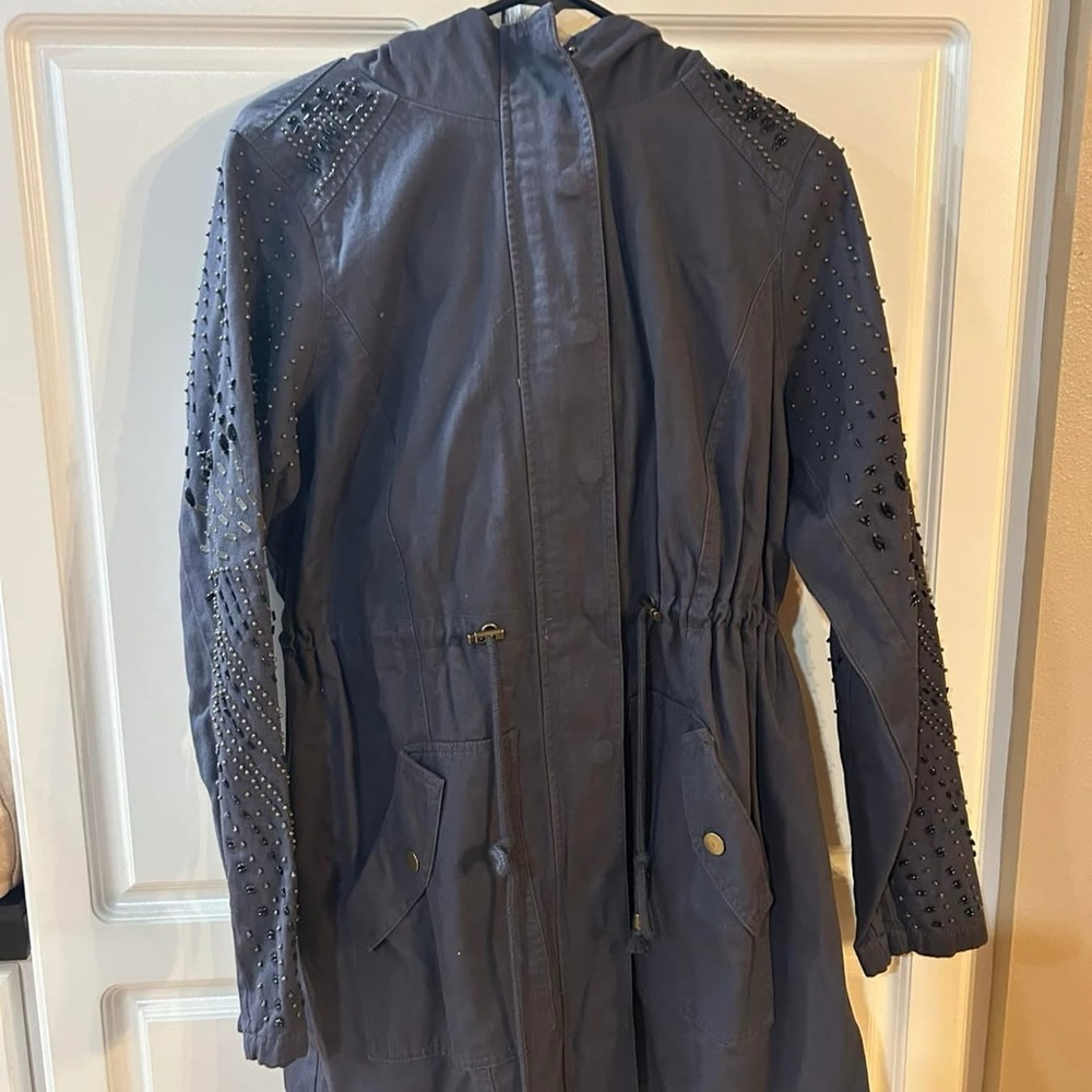 Torrid Gray Utility Jacket with Cinched Waist
